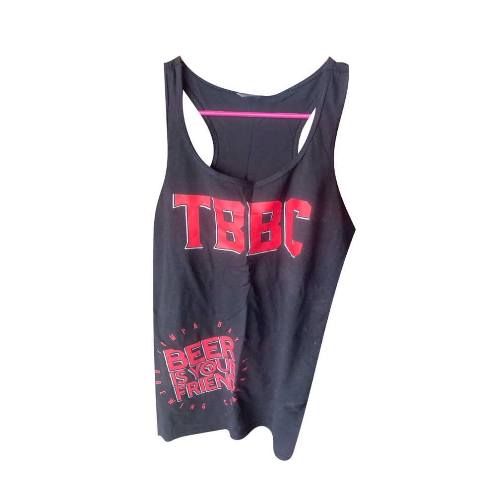TBBC Black tank top small beer is your friend